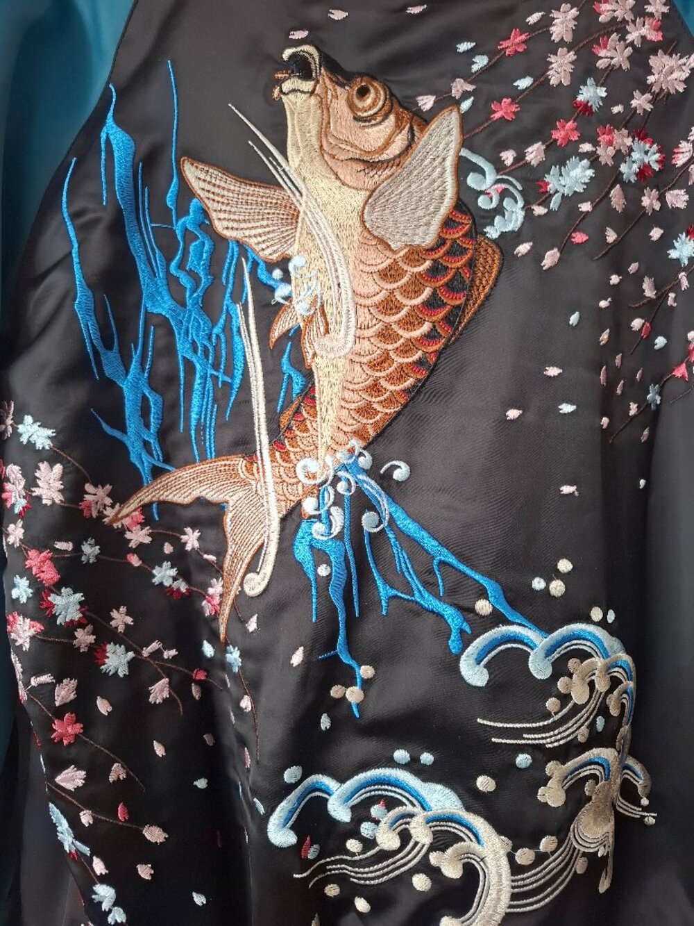 Embroidery REVERSIBLE Jacket Pattern Carp Goldfish - Picture 4 of 9